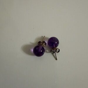 Tiffany Amethyst Stud Earrings